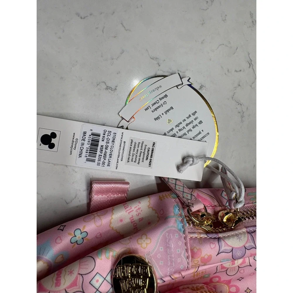 NWT Disney Parks Stoney Clover Lane Its A Small World Pink Mini Backpack